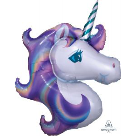 Balloon Foil Super Shape Unicorn Purple