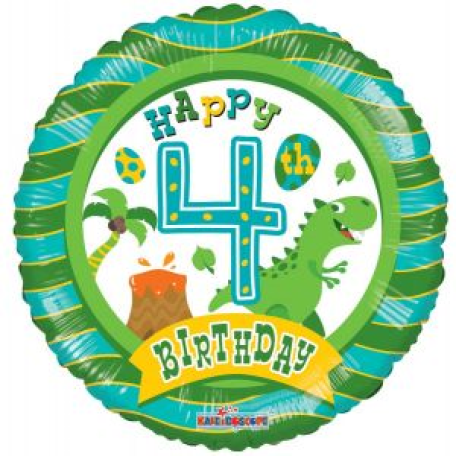 Balloon Foil 18 Inch 4th Birthday Boy