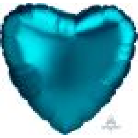 Balloon Foil 19 Inch Heart Metallic Aqua