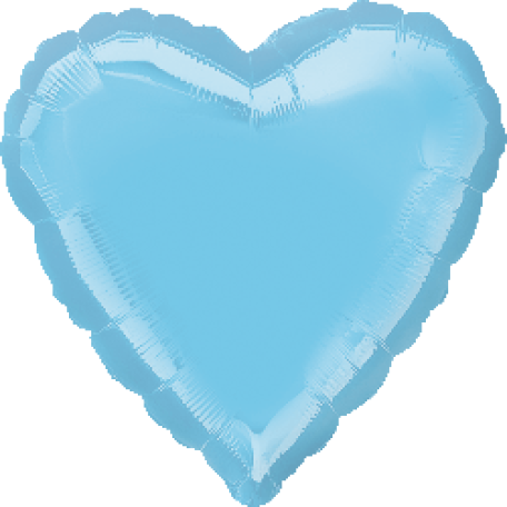 Balloon Foil 19 Inch Heart Pastel Baby Blue