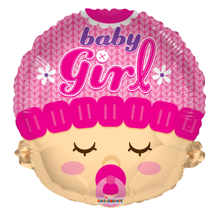 Balloon Foil 18 Inch Baby Girl Head