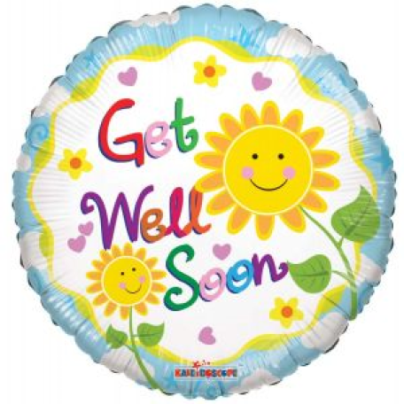 Balloon Foil 18 Inch Get Well Soon Sunshine