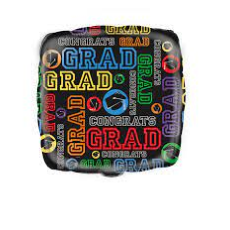 Balloon Foil 18 Inch Grad Square