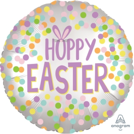 Balloon Foil 18 Inch Satin Hoppy Easter