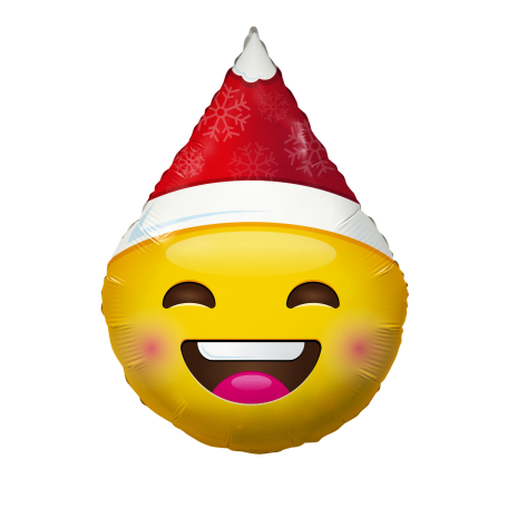 Balloon Foil 18 Inch Smiley Christmas Hat