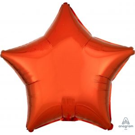 Balloon Foil 19 Inch Star Metallic Orange