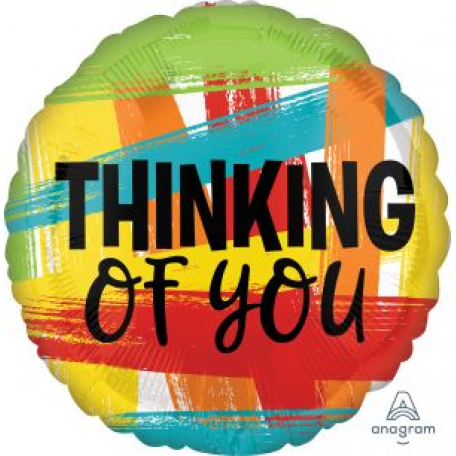 Balloon Foil 18 Inch Thinking of You Paint Swash