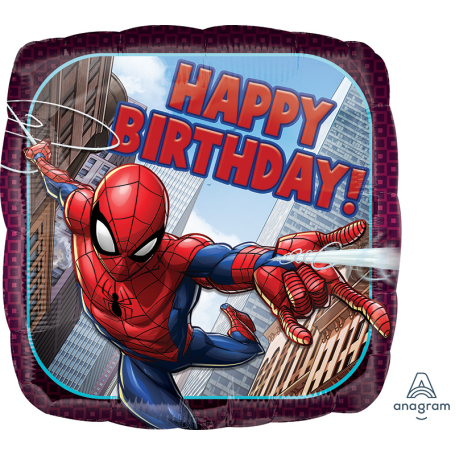 Balloon Foil 18 Inch Spiderman Happy Birthday Foil