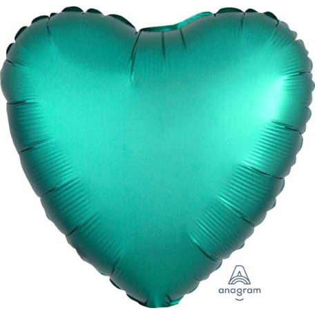 Balloon Foil 19 Inch Heart Satin Jade