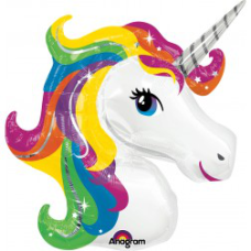 Balloon Foil Super Shape Unicorn  Rainbow 