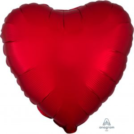 Balloon Foil 19 Inch Heart Satin Luxe Sangria 