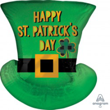 Balloon Foil Super Shape St Patricks Day Satin Top Hat