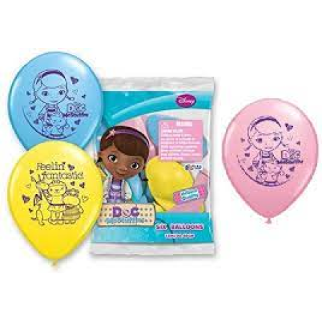 Balloon Latex Pack of 6 Doc McStuffins