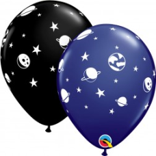 Balloon Latex 11 Inch Fashion Space Onyx Black/Navy 