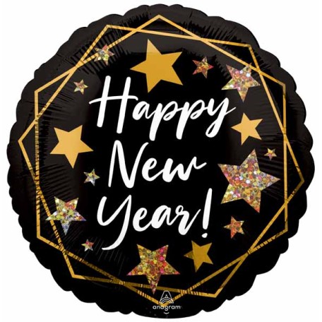 Balloon Foil 18 Inch Happy New Year Stars