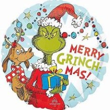 Balloon Foil 18 Inch Merry Grinch-mas