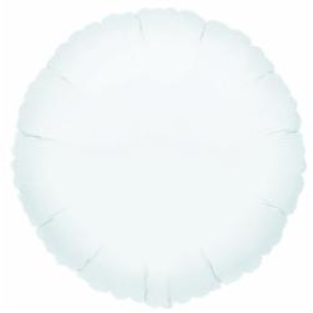 Balloon Foil 19 Inch Circle Metallic White