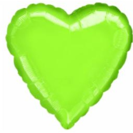 Balloon Foil 19 Inch Heart Lime Green