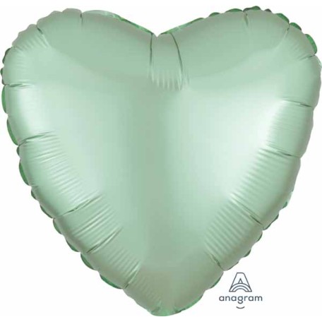 Balloon Foil 19 Inch Heart Satin Mint Green