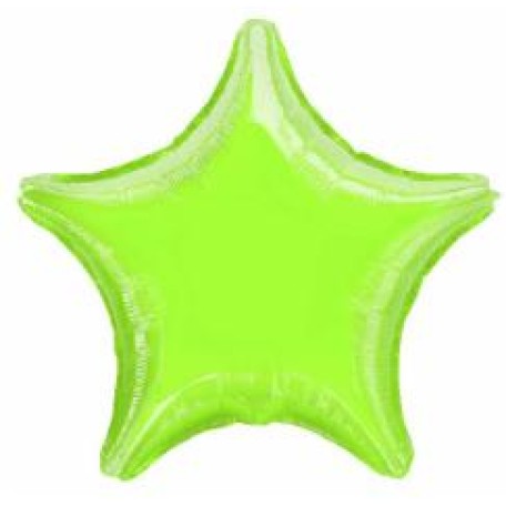 Balloon Foil 19 Inch Star Metallic Lime Green