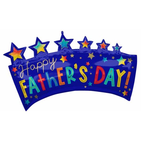 Balloon Foil Super Shape Happy Father's Day Star Banner