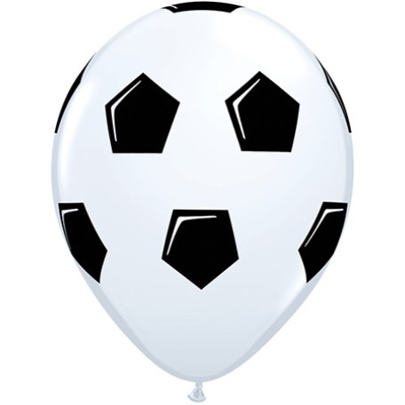 Balloon Latex 11 Inch Fashion Soccer Ball  White/Black