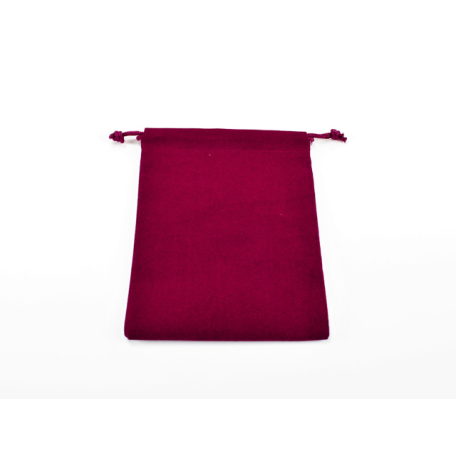 SUEDECLOTH DICE BAG - SMALL BURGUNDY