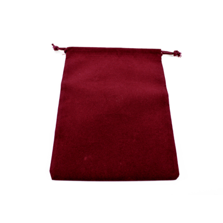 SUEDECLOTH DICE BAG - LARGE BURGUNDY