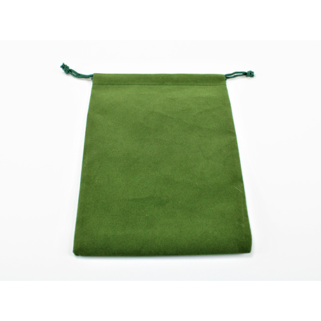 SUEDECLOTH DICE BAG - LARGE GREEN