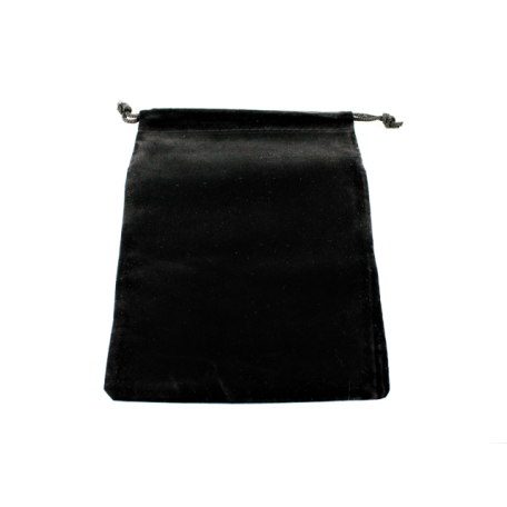 SUEDECLOTH DICE BAG - LARGE BLACK