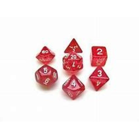 Dice Koplow Glitter Polyhedral 7pc Set Purple