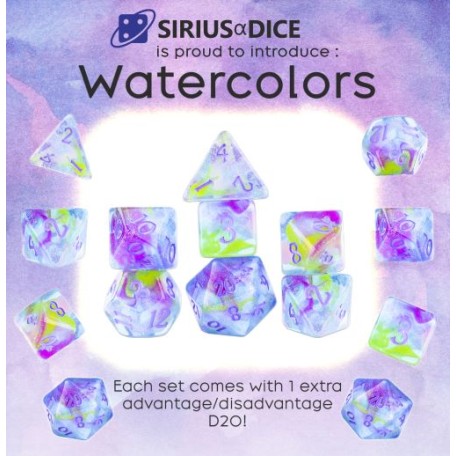 Dice SD Watercolours 7-Die Set