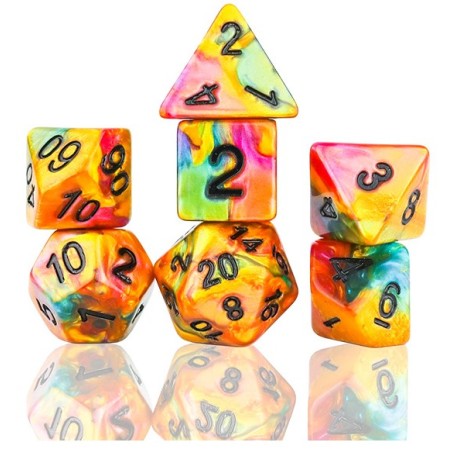 Dice SD Celestial Rainbow Gold 7-Die Set