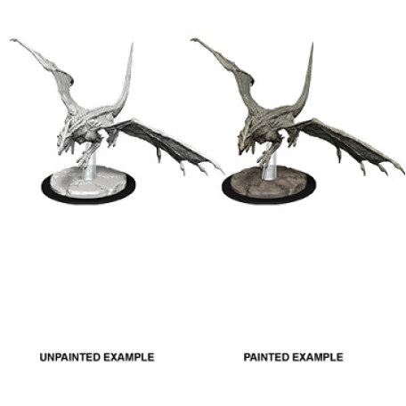 DND UNPAINTED MINIS WV9 YOUNG WHITE DRAGON